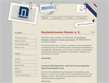 Tablet Screenshot of mentor-zwickau.de